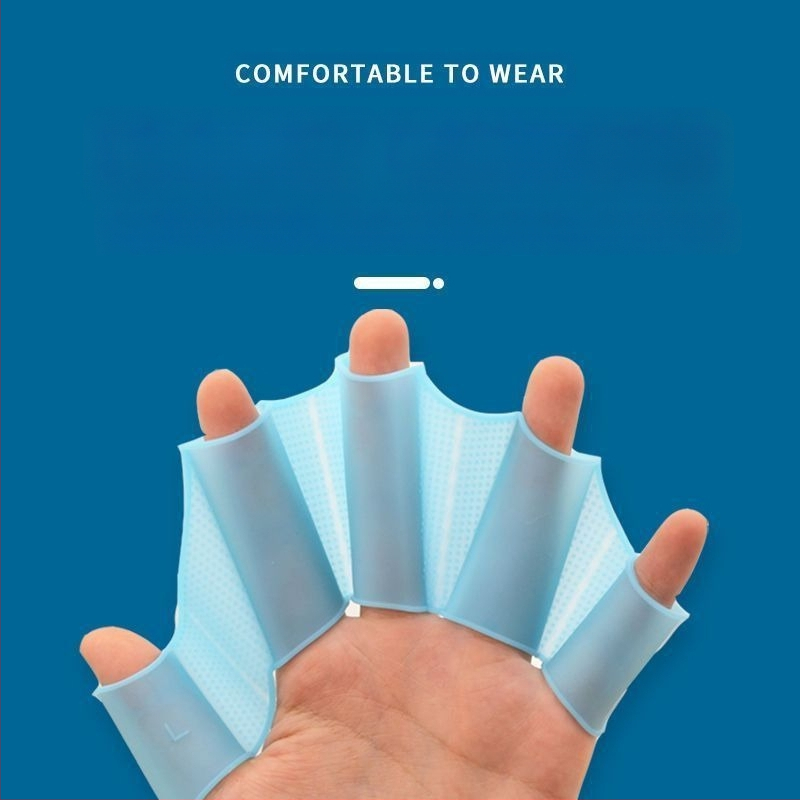 Vabastiil käelestad silikoonist aerutamispeopesaga ujumistreeningu varustus täiskasvanutele ja lastele pardikäpa sõrmevõrguga ujumisvarustuse komplekt