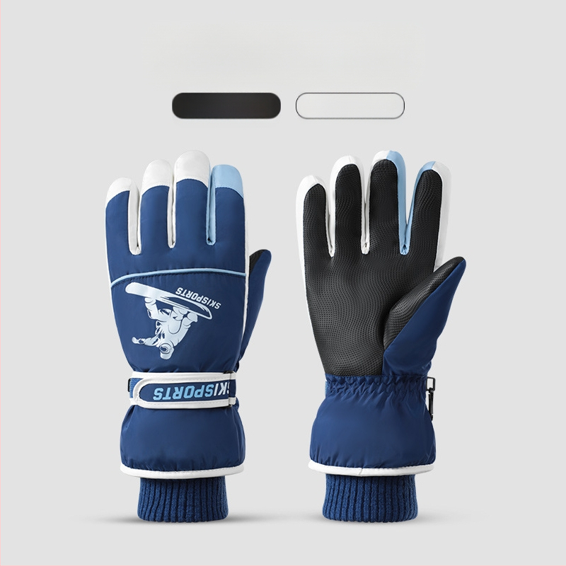 Žieminės slidinėjimo pirštinės, vyriškos, vėjui atsparios, vandeniui atsparios, neslystančios, lietimui jautraus ekrano, su vilnos pamušalu, šiltos, žieminės alpinizmo ir jojimo pirštinės