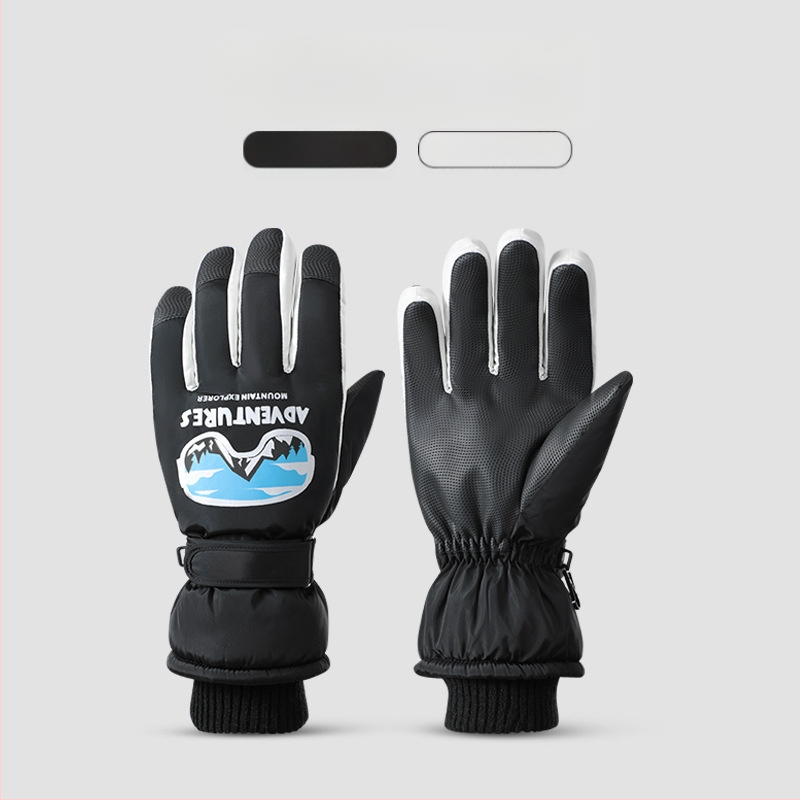 Žieminės slidinėjimo pirštinės, vyriškos, vėjui atsparios, vandeniui atsparios, neslystančios, lietimui jautraus ekrano, su vilnos pamušalu, šiltos, žieminės alpinizmo ir jojimo pirštinės