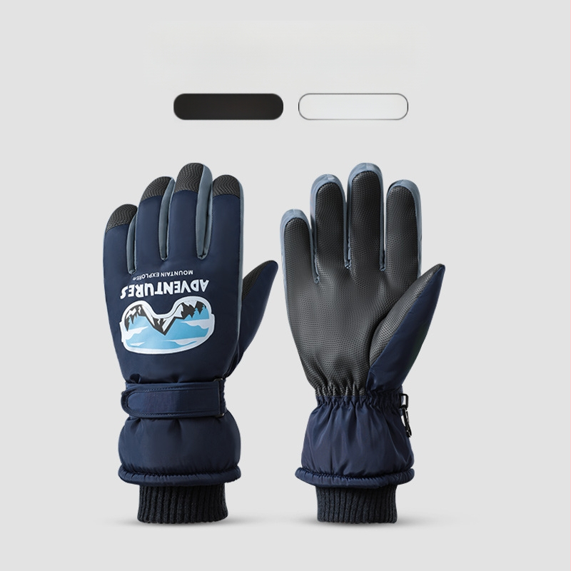 Žieminės slidinėjimo pirštinės, vyriškos, vėjui atsparios, vandeniui atsparios, neslystančios, lietimui jautraus ekrano, su vilnos pamušalu, šiltos, žieminės alpinizmo ir jojimo pirštinės