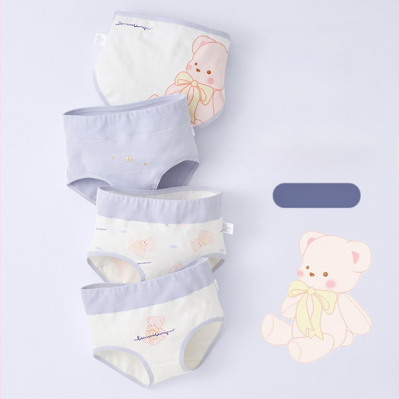 Lenjerie intimă pentru copii, triunghi, talie înaltă, bumbac, clasa A, bumbac, pantaloni scurți pentru fete de 6-12 ani, fără clipsuri, en-gros