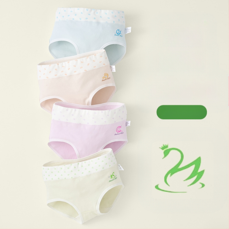 Lenjerie intimă pentru copii, triunghi, talie înaltă, bumbac, clasa A, bumbac, pantaloni scurți pentru fete de 6-12 ani, fără clipsuri, en-gros