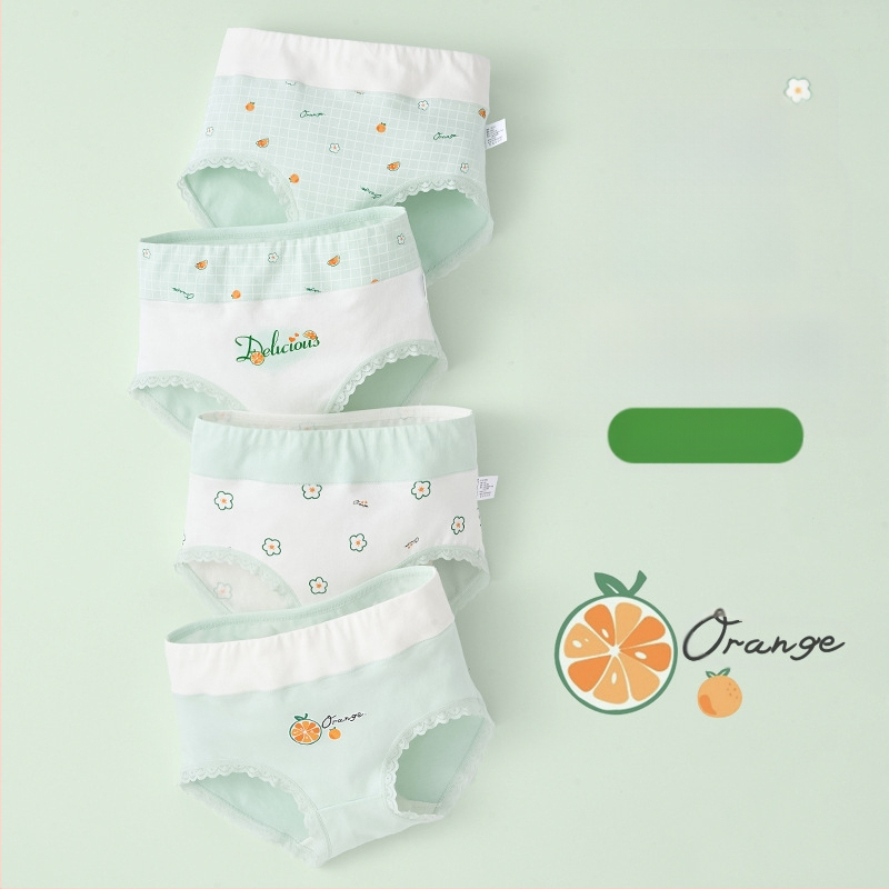 Lenjerie intimă pentru copii, triunghi, talie înaltă, bumbac, clasa A, bumbac, pantaloni scurți pentru fete de 6-12 ani, fără clipsuri, en-gros