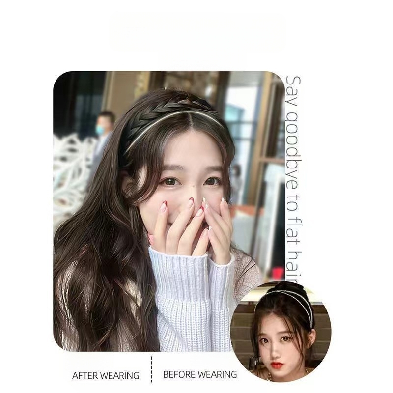 Perukas, elegantiškas, pūkuotas, vientisas, nematomas, antgamtinis, neslystantis, susuktas, žuvies kaulo formos kasos formos praplatintas galvos lankelis.