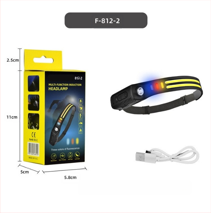 Nauji tarpvalstybiniai banguojantys indukciniai COB žibintai lauko dviračių žibintai su USB įkrovimu naktiniams bėgimo žibintams su stipriais šviesos žibintais su silicio įkrova