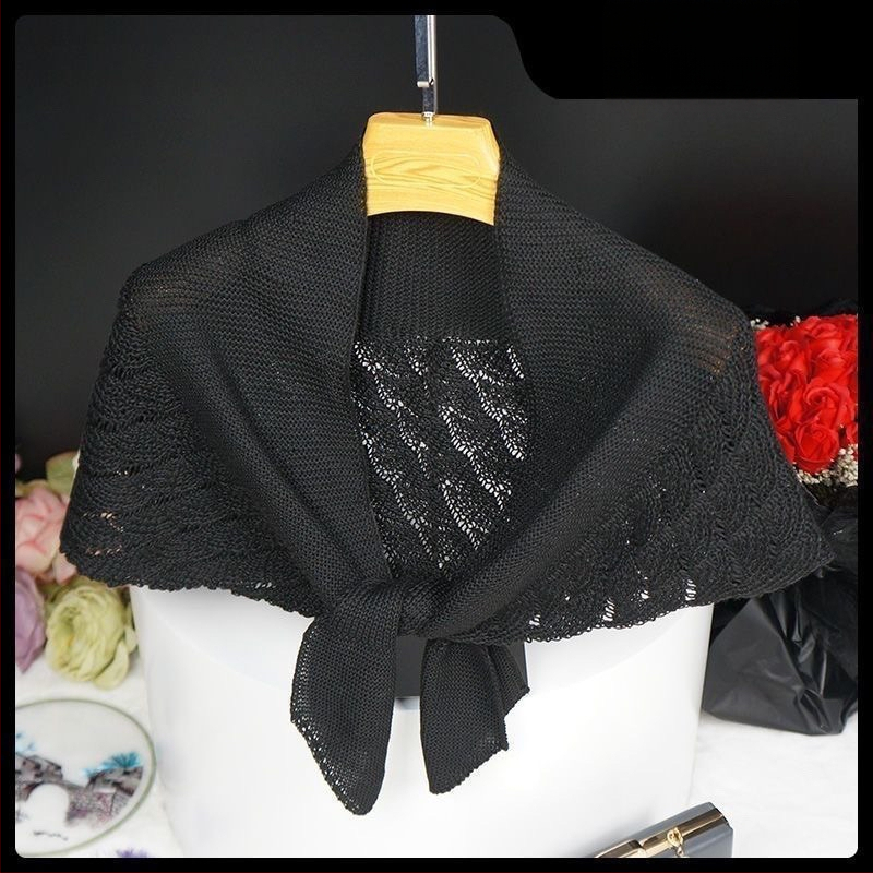 Naujas japoniško stiliaus oro kondicionieriumi vėsinamas mažas skara universalus pavasario, vasaros, rudens megztas tuščiaviduris kaklą apsaugantis kardiganas, gamintojas