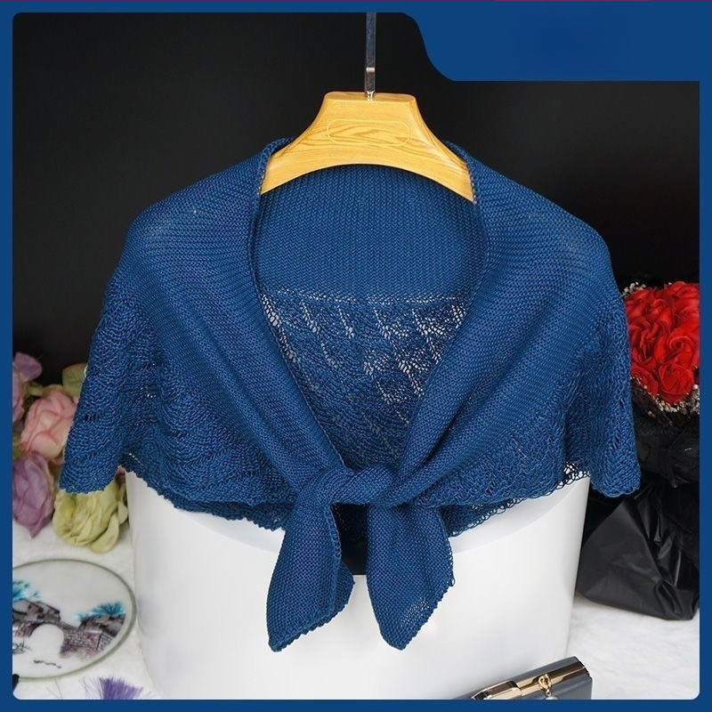 Naujas japoniško stiliaus oro kondicionieriumi vėsinamas mažas skara universalus pavasario, vasaros, rudens megztas tuščiaviduris kaklą apsaugantis kardiganas, gamintojas