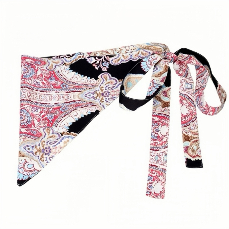 Tipptasemel tutiga laia vöökohaga hiphop-tantsija moodne dekoratiivne kleit boheemlaslik etniline kolmnurkne puusasall