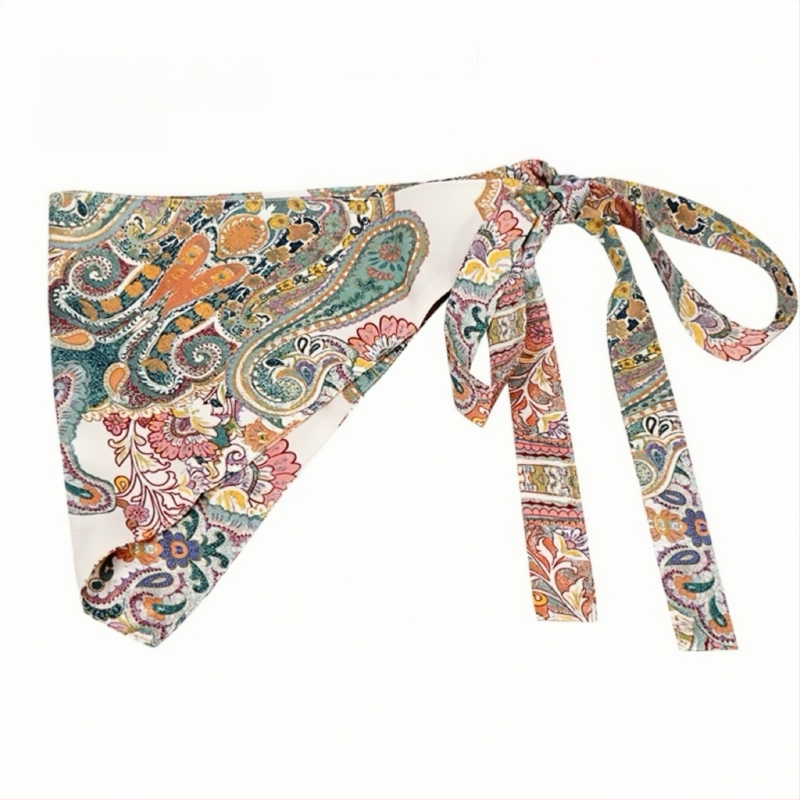 Tipptasemel tutiga laia vöökohaga hiphop-tantsija moodne dekoratiivne kleit boheemlaslik etniline kolmnurkne puusasall