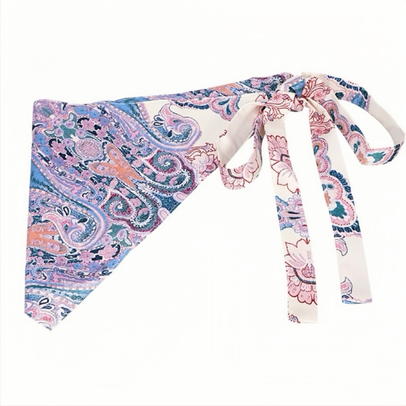 Tipptasemel tutiga laia vöökohaga hiphop-tantsija moodne dekoratiivne kleit boheemlaslik etniline kolmnurkne puusasall