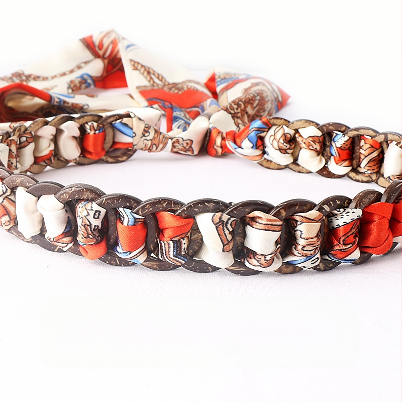 Kórejský módny stužkový opasok so sukňou Jednoduchý univerzálny dekoratívny džínsový dámsky super dlhý tkaný stužkový opasok