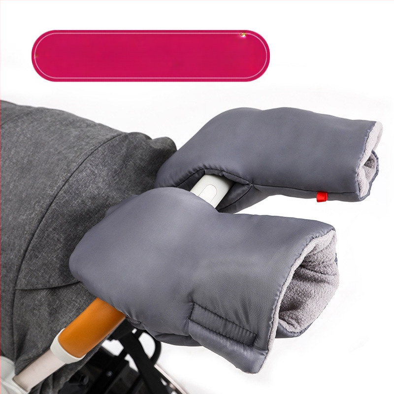 Ζεστά γάντια για καρότσι μωρού, χειμωνιάτικα, αντιανεμικά και κρύα, γάντια καροτσιού από βελούδο και χοντρό μαλλί, απευθείας από το εργοστάσιο