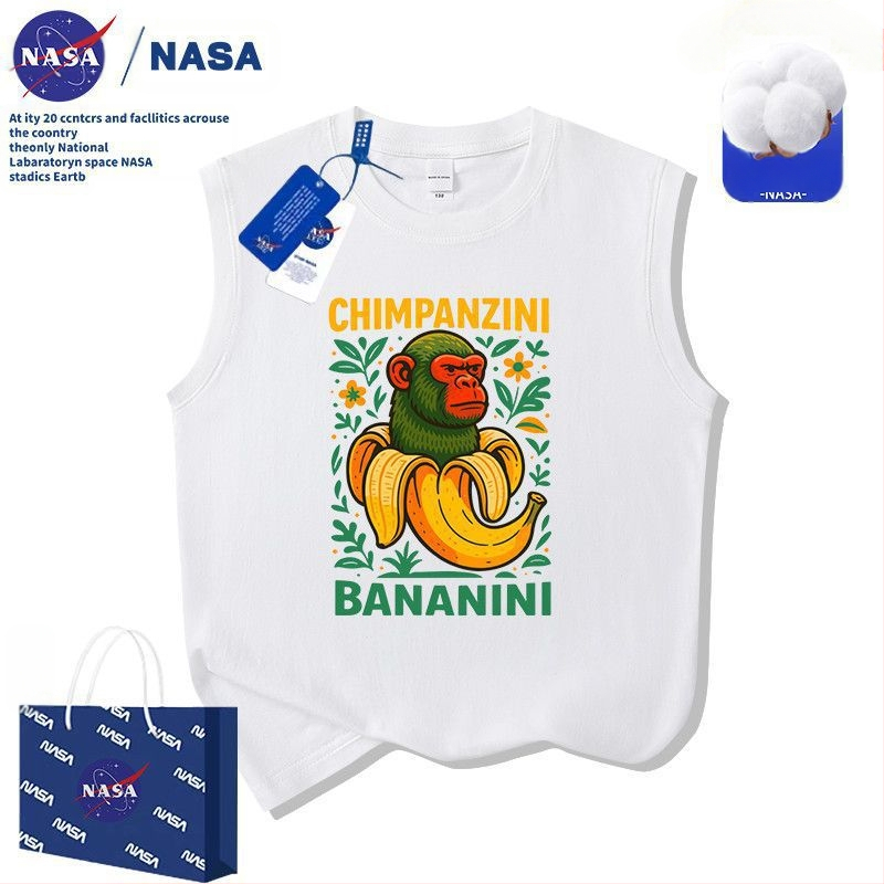 Nasa dječja apstraktna majica kratkih rukava Saturn Ox Mountain Sea, klasična, od čistog pamuka, ljetna nova majica srednje i velike veličine, veličina 2025.