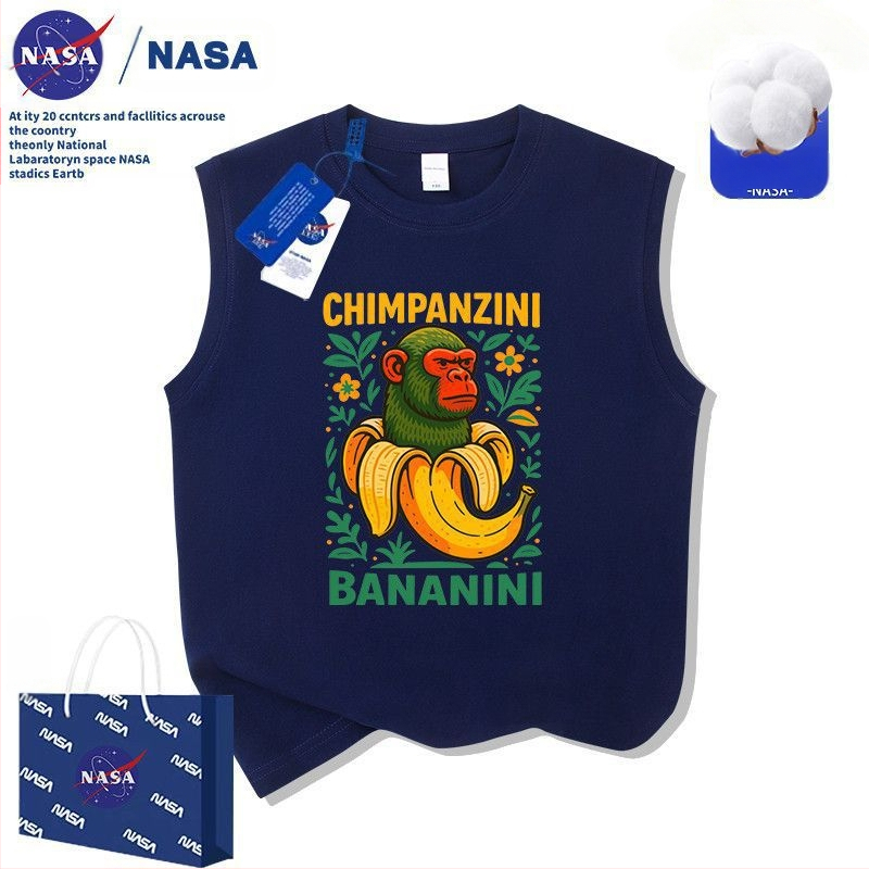 Nasa dječja apstraktna majica kratkih rukava Saturn Ox Mountain Sea, klasična, od čistog pamuka, ljetna nova majica srednje i velike veličine, veličina 2025.