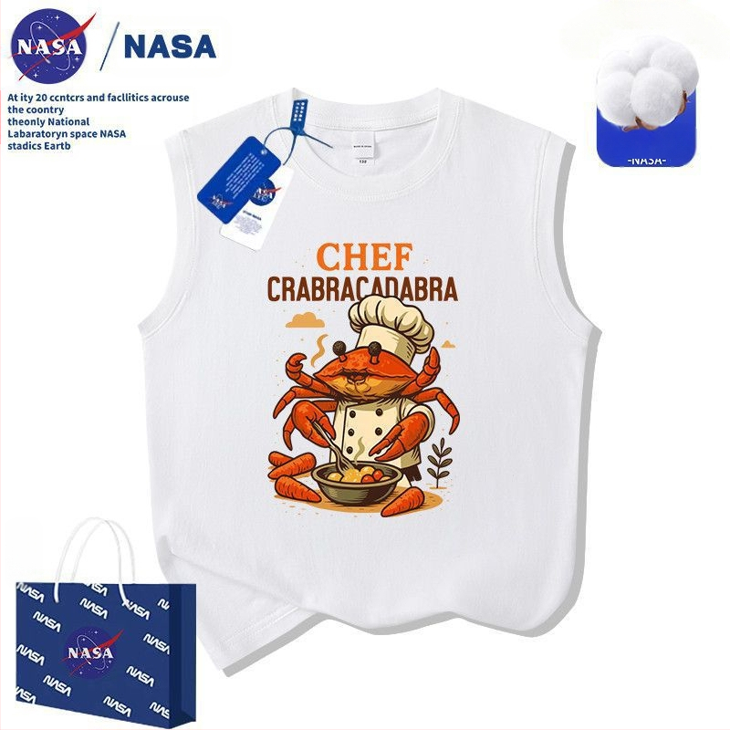 Nasa dječja apstraktna majica kratkih rukava Saturn Ox Mountain Sea, klasična, od čistog pamuka, ljetna nova majica srednje i velike veličine, veličina 2025.