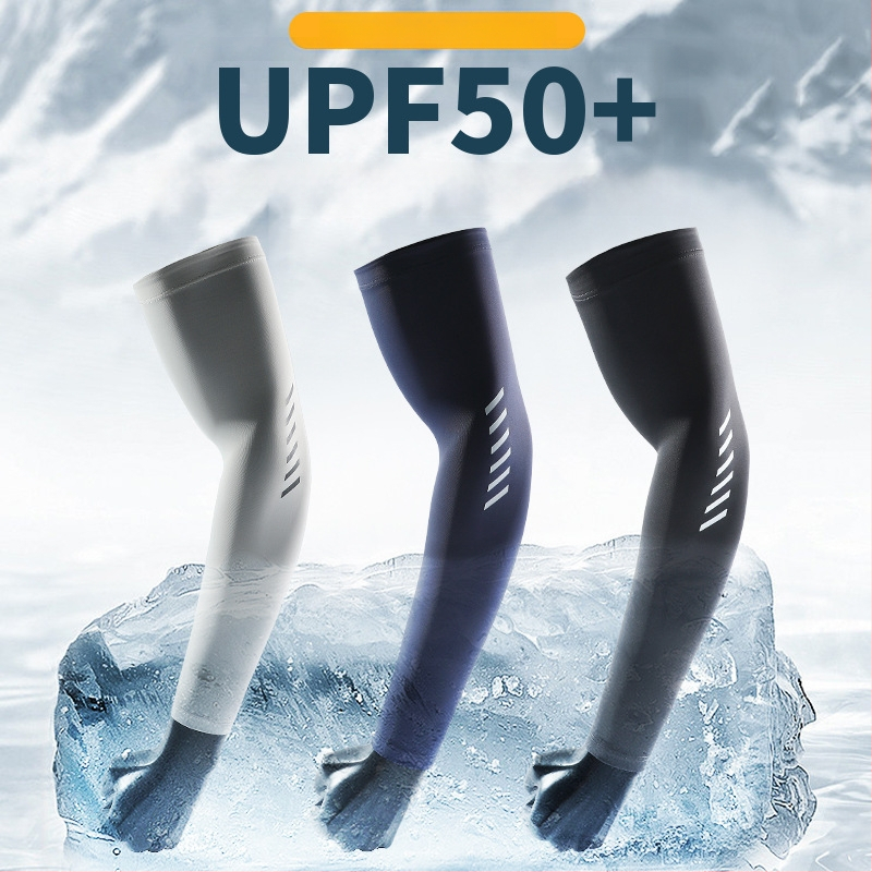 Manșon de protecție solară Ice Silk pentru bărbați, vară, absorbant de transpirație, respirabil, protecție UV, protecție pentru brațe, pentru condus în aer liber, en-gros