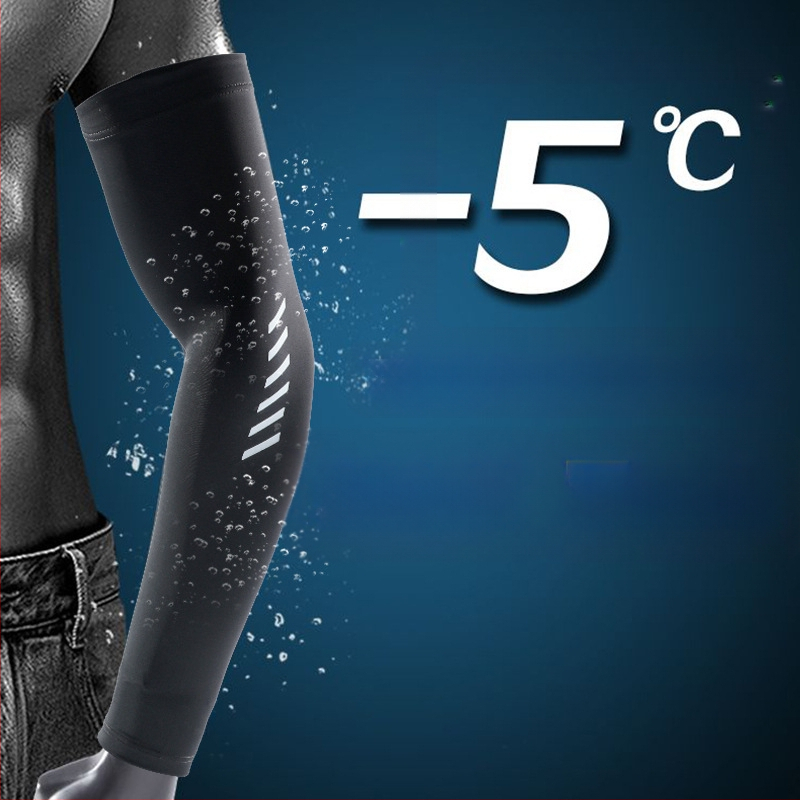 Manșon de protecție solară Ice Silk pentru bărbați, vară, absorbant de transpirație, respirabil, protecție UV, protecție pentru brațe, pentru condus în aer liber, en-gros