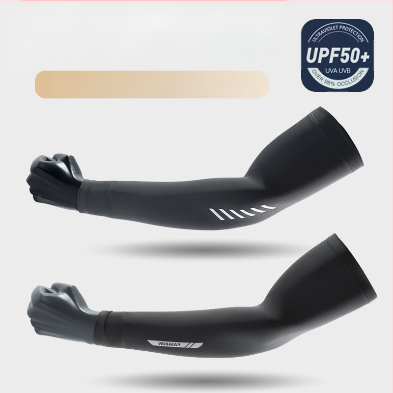 Manșon de protecție solară Ice Silk pentru bărbați, vară, absorbant de transpirație, respirabil, protecție UV, protecție pentru brațe, pentru condus în aer liber, en-gros