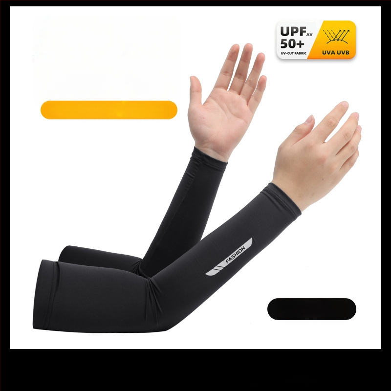 Manșon de protecție solară Ice Silk pentru bărbați, vară, absorbant de transpirație, respirabil, protecție UV, protecție pentru brațe, pentru condus în aer liber, en-gros