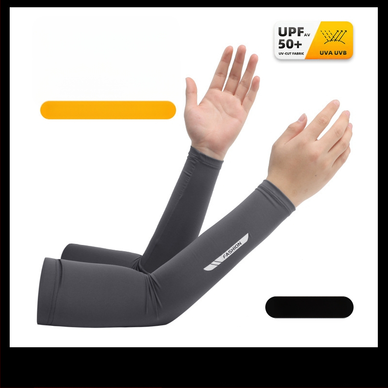 Manșon de protecție solară Ice Silk pentru bărbați, vară, absorbant de transpirație, respirabil, protecție UV, protecție pentru brațe, pentru condus în aer liber, en-gros