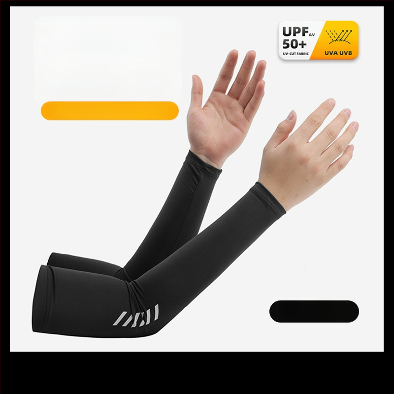 Manșon de protecție solară Ice Silk pentru bărbați, vară, absorbant de transpirație, respirabil, protecție UV, protecție pentru brațe, pentru condus în aer liber, en-gros