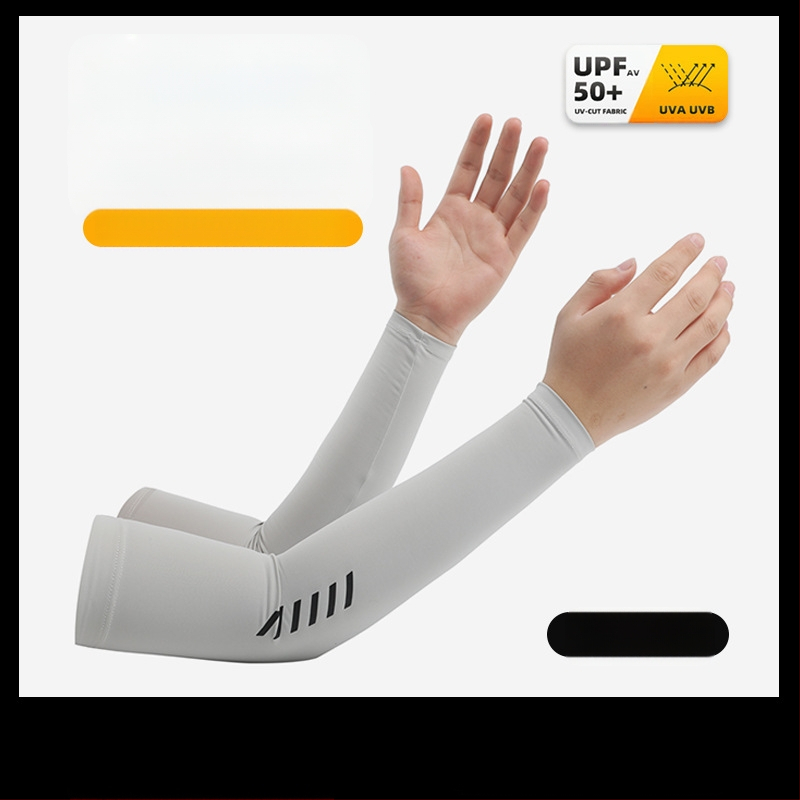 Manșon de protecție solară Ice Silk pentru bărbați, vară, absorbant de transpirație, respirabil, protecție UV, protecție pentru brațe, pentru condus în aer liber, en-gros