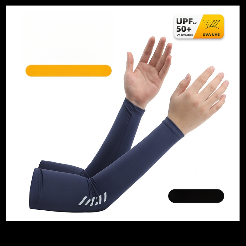 Manșon de protecție solară Ice Silk pentru bărbați, vară, absorbant de transpirație, respirabil, protecție UV, protecție pentru brațe, pentru condus în aer liber, en-gros