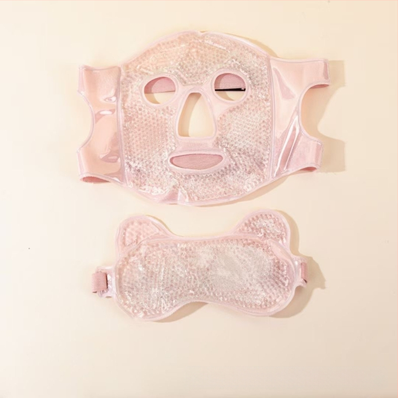 Ledus kompreses maska Aukstās kompreses acu maska Ledus maisiņa sejas maska Pēcoperācijas atveseļošanās artefakts Karstā komprese Pilnas sejas dzesēšanas kokvilnas sejas maska