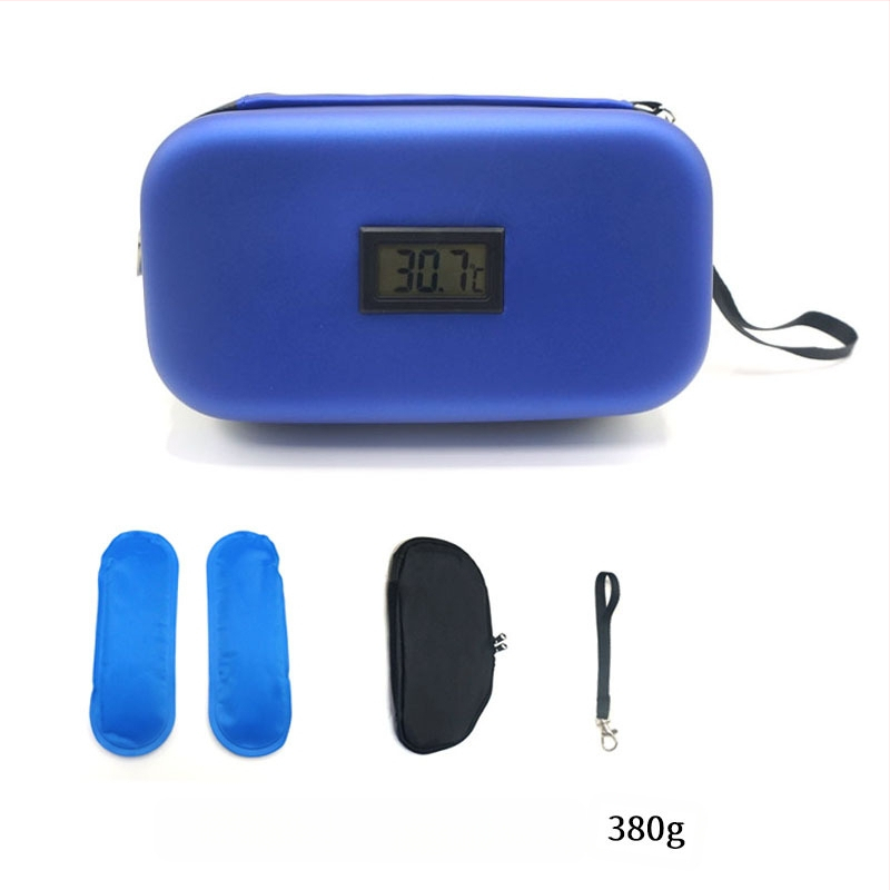 na sklade Amazon Explosions Inzulínová chladnička EVA Prenosná vonkajšia chladnička s teplomerom Vrecko na ľad Zachovanie chladu