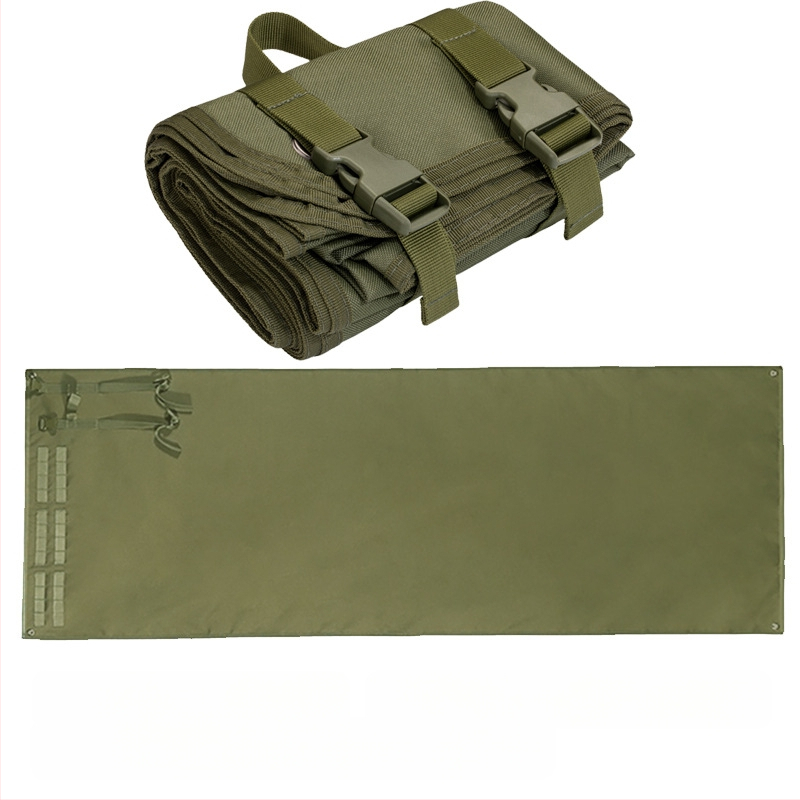 Āra aprīkojuma pārnēsājamais paklājiņš motociklu kempinga piknika paklājiņš saliekams ūdensizturīgs un mitrumizturīgs taktiskās apmācības maskēšanās šaušanas paklājiņš