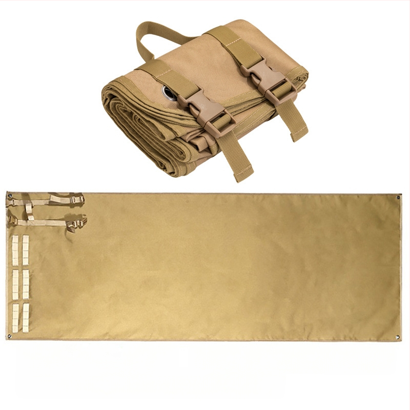 Āra aprīkojuma pārnēsājamais paklājiņš motociklu kempinga piknika paklājiņš saliekams ūdensizturīgs un mitrumizturīgs taktiskās apmācības maskēšanās šaušanas paklājiņš