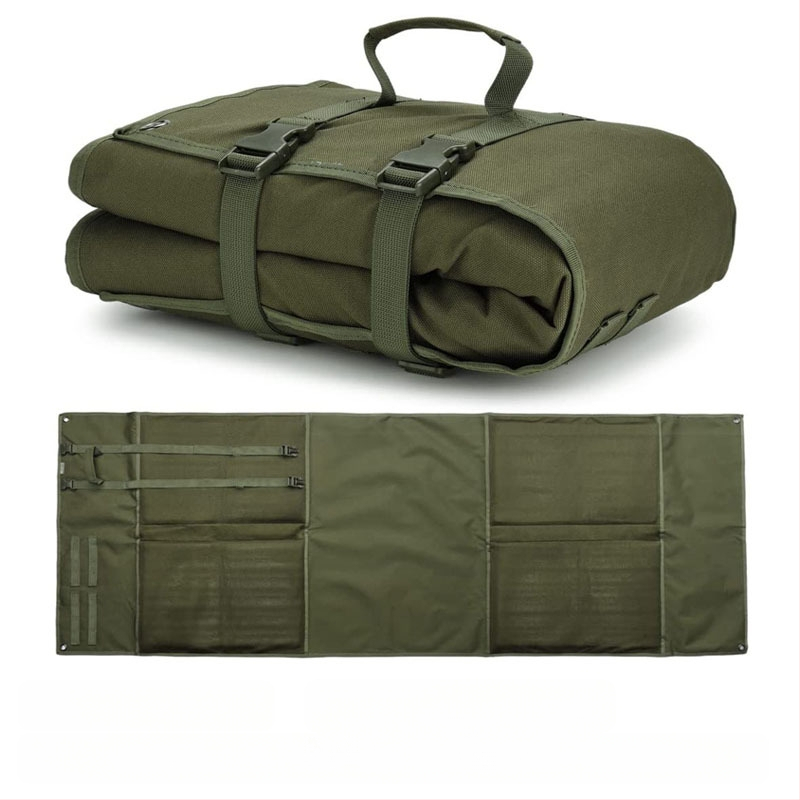 Āra aprīkojuma pārnēsājamais paklājiņš motociklu kempinga piknika paklājiņš saliekams ūdensizturīgs un mitrumizturīgs taktiskās apmācības maskēšanās šaušanas paklājiņš