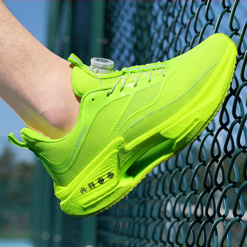 Fujian Pantofi sport pentru bărbați și femei, en-gros, 2025, noi, respirabile, cu plasă, pantofi sport pentru bărbați, cu nasturi rotativi, pantofi de alergare pentru tineri