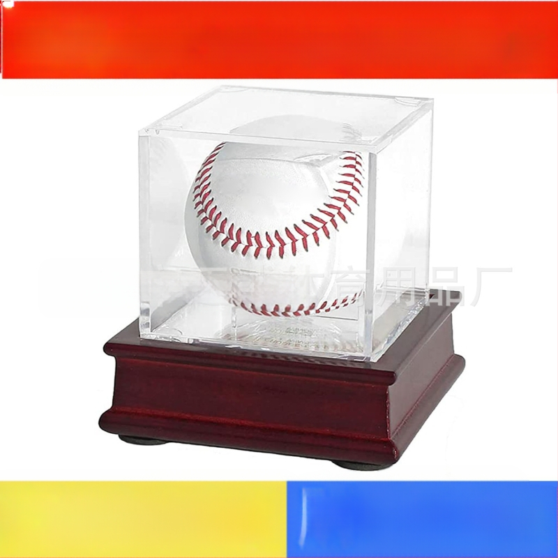Skaidri akrilinė beisbolo dėžutė, atspari drėgmei ir dulkėms, teniso golfo dėžutė, kolekcinė beisbolo dėžutė