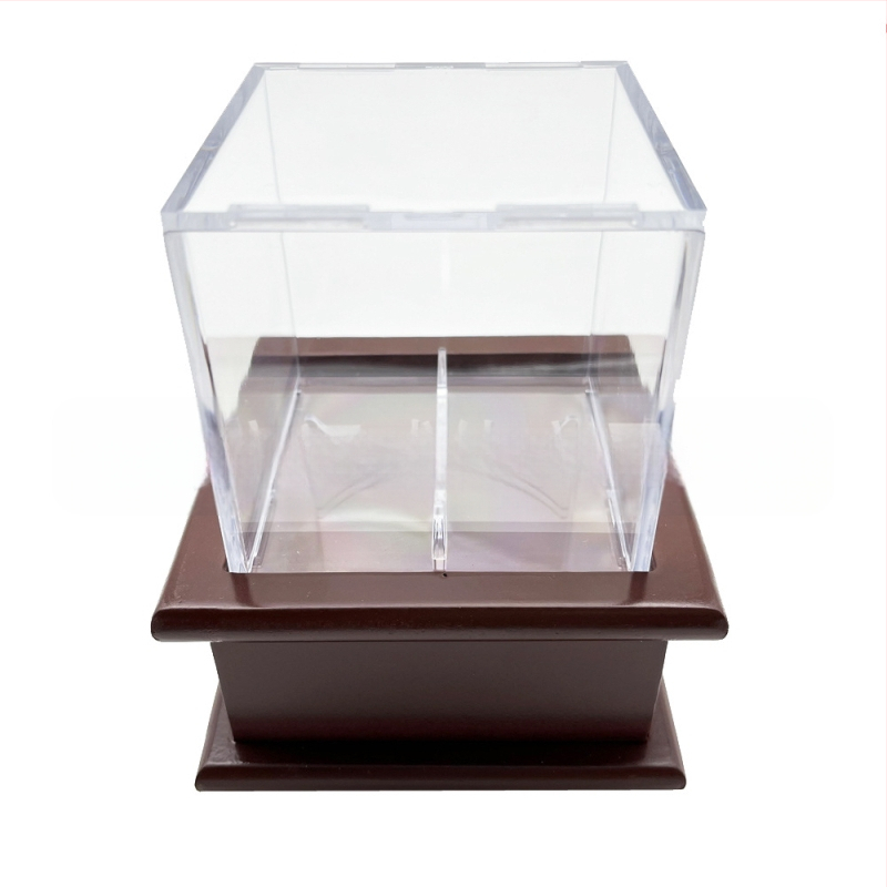 Skaidri akrilinė beisbolo dėžutė, atspari drėgmei ir dulkėms, teniso golfo dėžutė, kolekcinė beisbolo dėžutė