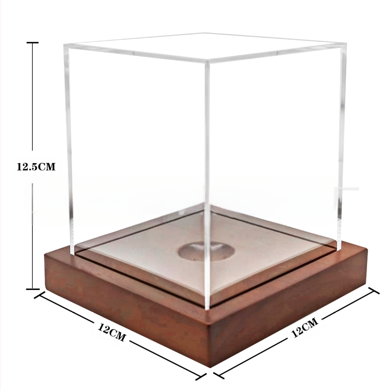 Skaidri akrilinė beisbolo dėžutė, atspari drėgmei ir dulkėms, teniso golfo dėžutė, kolekcinė beisbolo dėžutė