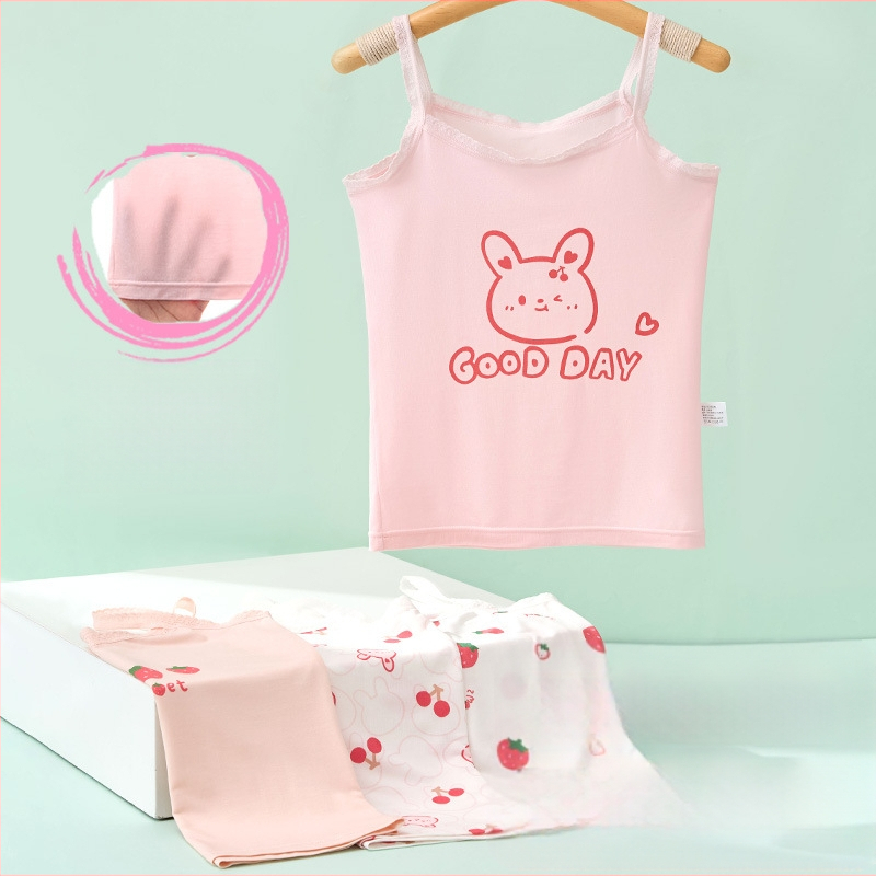 Djevojački prsluk, ljetni tanki dječji donji dio, razvojni modalni top bez rukava, vanjska odjeća za bebe i veliku djecu