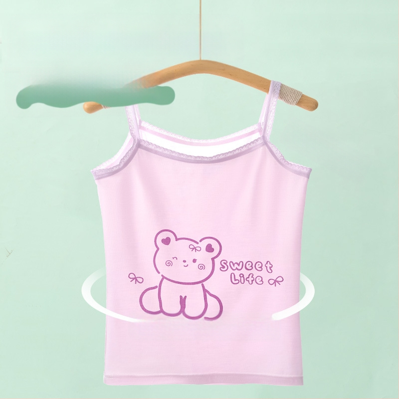 Djevojački prsluk, ljetni tanki dječji donji dio, razvojni modalni top bez rukava, vanjska odjeća za bebe i veliku djecu