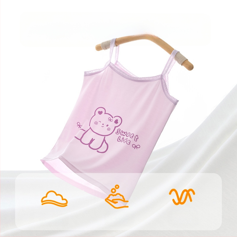 Djevojački prsluk, ljetni tanki dječji donji dio, razvojni modalni top bez rukava, vanjska odjeća za bebe i veliku djecu