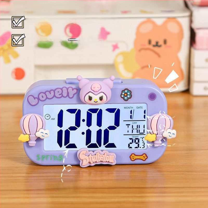 Kuromi Sanrio miniäratuskell õpilastele, uus lastepäeva tüdrukutele, armas ühiselamu eriline äratuskell