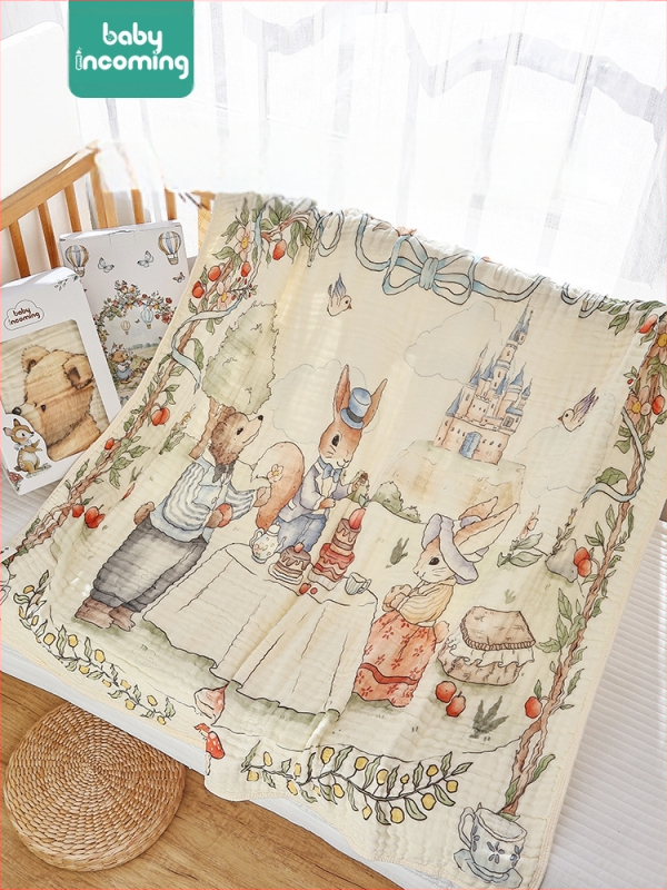 Vastsündinud marli vannirätik, kuuekihiline bambusest puuvillane beebitekk, nelja aastaaja universaalne suur imav beebirätik