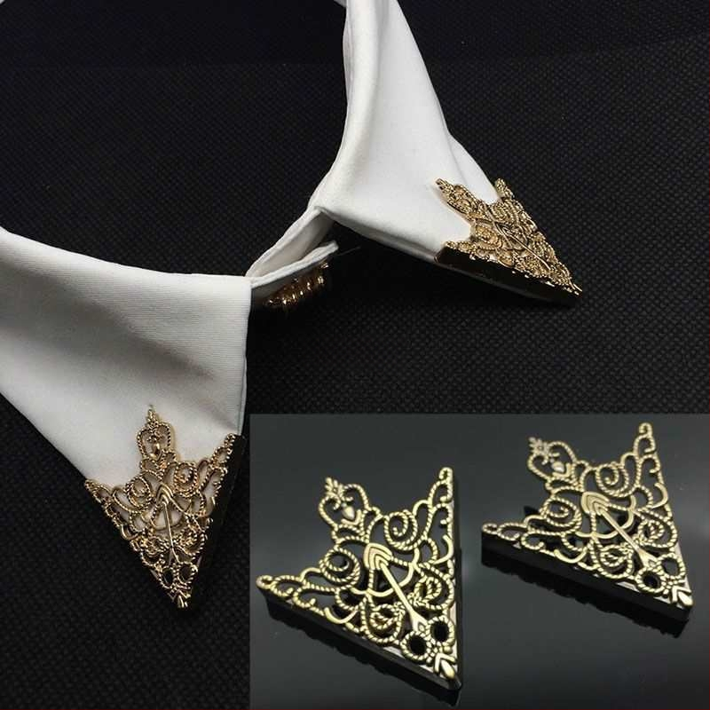 Eleganta korejiešu stila retro doba metāla vīriešu un sieviešu apkakles sprādzes krekla apkakles klipsis kleitas apkakles apkakles adatas krekla apkakles sprādze