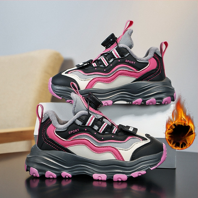 Pantofi sport pentru copii cu denumire comună, pantofi pentru fete, toamnă și iarnă, cu căptușeală din fleece, pantofi pentru copii, pantofi sport pentru tați pentru copii mari