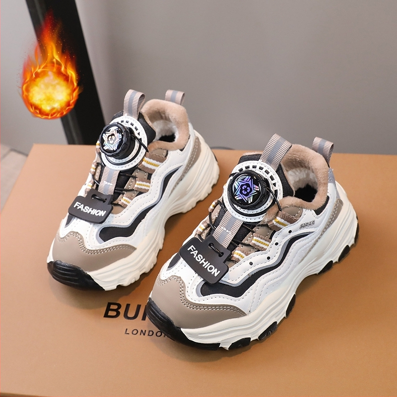 Pantofi sport pentru copii cu denumire comună, pantofi pentru fete, toamnă și iarnă, cu căptușeală din fleece, pantofi pentru copii, pantofi sport pentru tați pentru copii mari