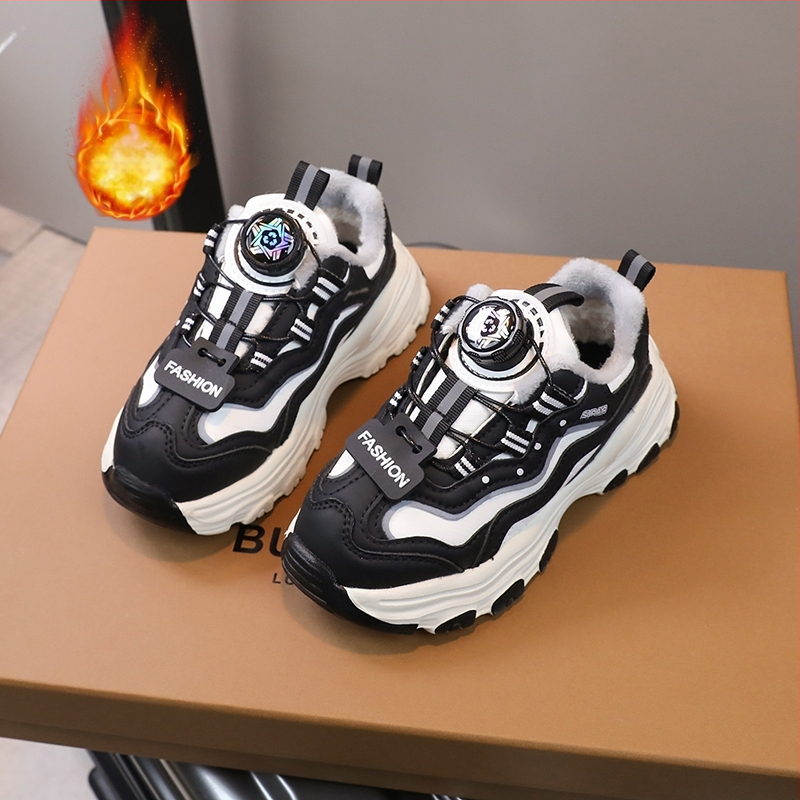 Pantofi sport pentru copii cu denumire comună, pantofi pentru fete, toamnă și iarnă, cu căptușeală din fleece, pantofi pentru copii, pantofi sport pentru tați pentru copii mari