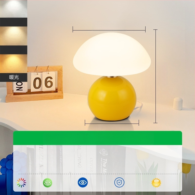 Stolová lampa vo francúzskom krémovom štýle, spálňa, nočné svetlo s vysokou farebnou hodnotou, severské dievča, romantická svadobná dekorácia