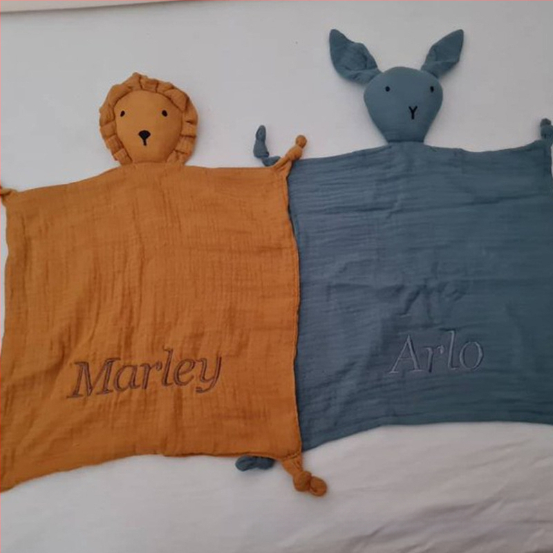Pielāgota izšūta vārda mazuļa komforta lelles sega mazuļa miega dāvana grūtniecei un jaundzimušajam