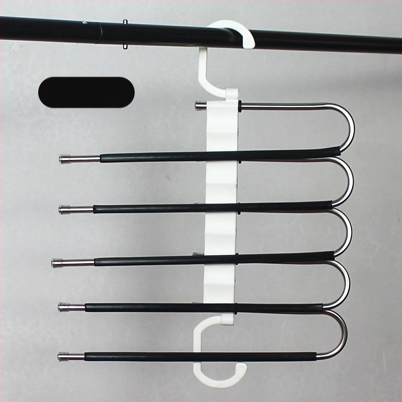 Rozsdamentes acél nadrágtartó, többfunkciós összecsukható fogas, háztartási varázslatos tárolóállvány, ruhásszekrény, nadrágcsipesz, nadrág, többrétegű polc