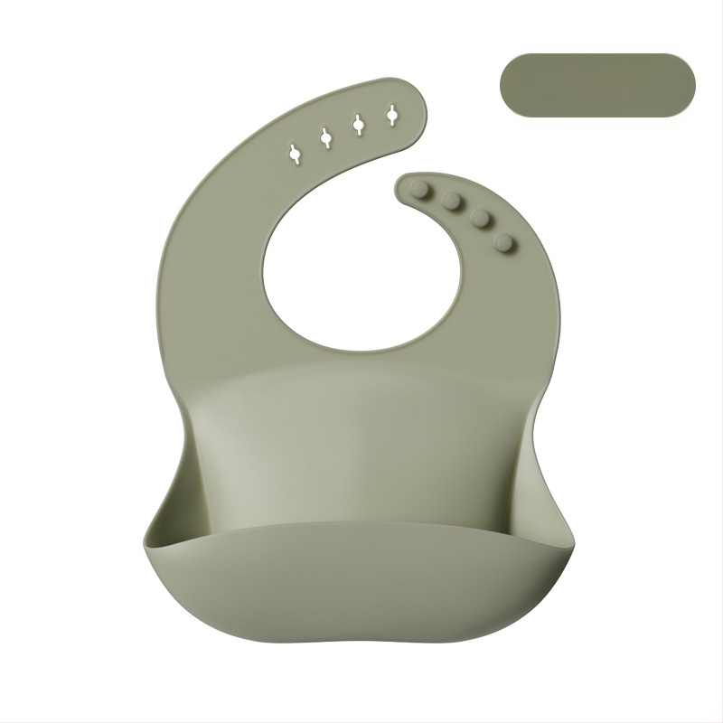 Pārrobežu populārs silikona priekšautiņa bērnu barošanas priekšautiņa ūdensizturīgs 3D siekalojošs priekšautiņa bērnu bezmazgāšanas silikona priekšautiņa