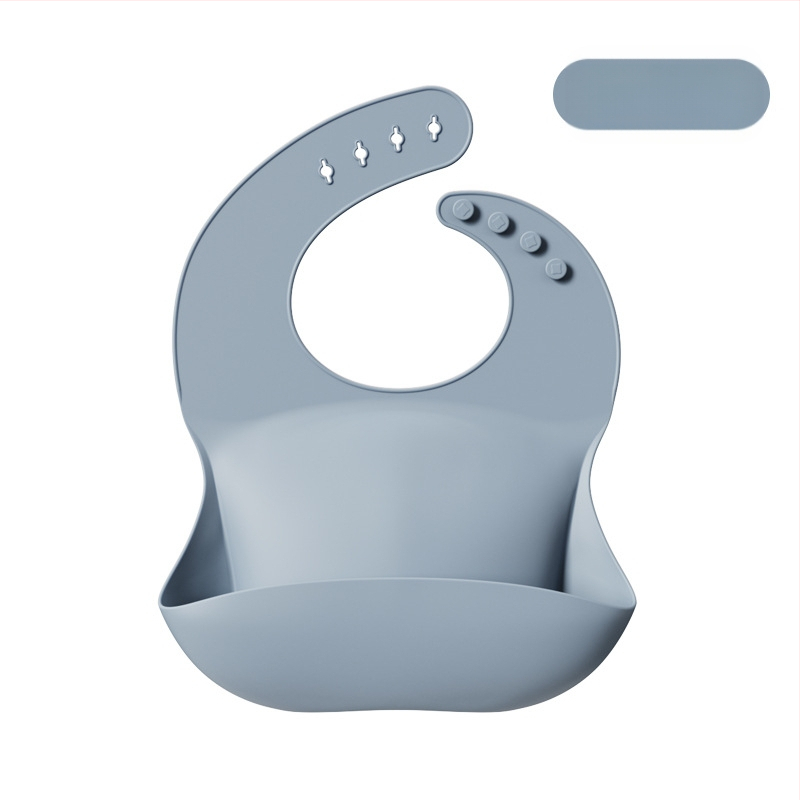 Pārrobežu populārs silikona priekšautiņa bērnu barošanas priekšautiņa ūdensizturīgs 3D siekalojošs priekšautiņa bērnu bezmazgāšanas silikona priekšautiņa